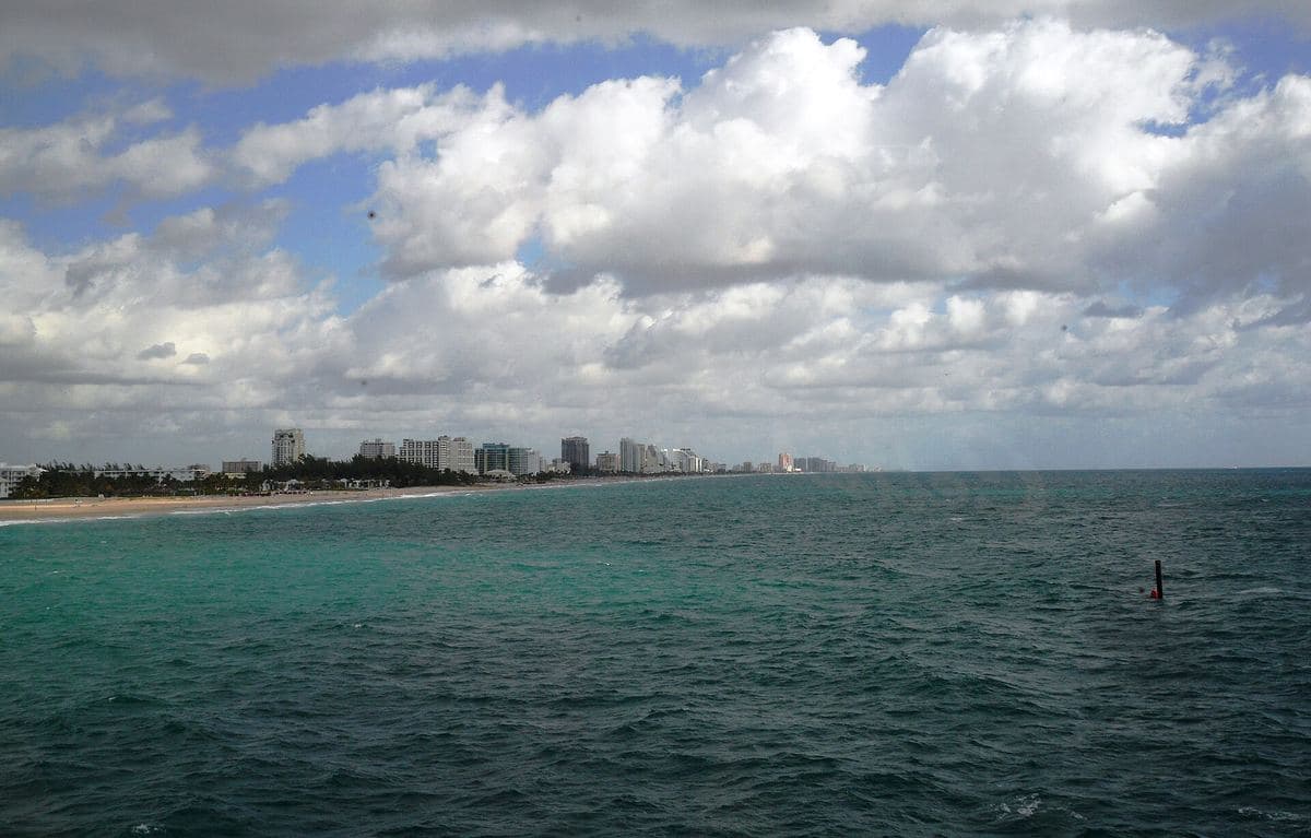 Central Beach at Fort Lauderdale along the Atlantic coast