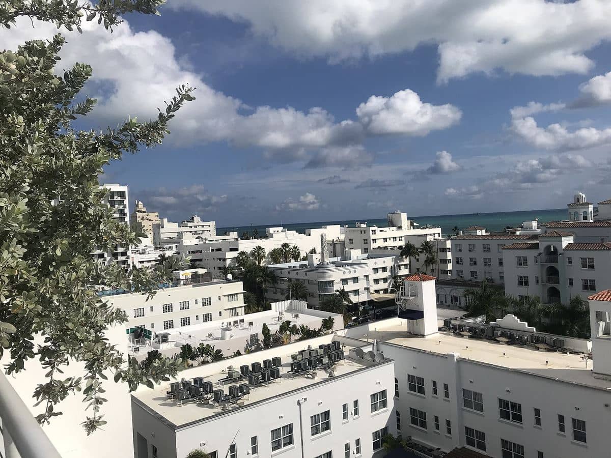Atlantic Ocean shoreline at South Beach, Miami Beach